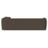Sofá Modular Oslo Luxuoso Sala de Estar Decoração Luxo 265cm Suede Marrom
