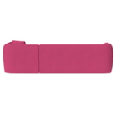 Sofá Modular Oslo Luxuoso Sala de Estar Decoração Luxo 265cm Suede Pink