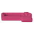 Sofá Modular Oslo Luxuoso Sala de Estar Decoração Luxo 265cm Suede Pink