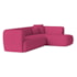 Sofá Modular Oslo Luxuoso Sala de Estar Decoração Luxo 265cm Suede Pink