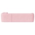 Sofá Modular Oslo Luxuoso Sala de Estar Decoração Luxo 265cm Suede Rosa Bebê