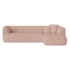 Sofá Modular Oslo Luxuoso Sala de Estar Decoração Luxo 265cm Suede Rosé