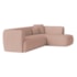 Sofá Modular Oslo Luxuoso Sala de Estar Decoração Luxo 265cm Suede Rosé