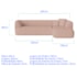 Sofá Modular Oslo Luxuoso Sala de Estar Decoração Luxo 265cm Suede Rosé