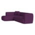 Sofá Modular Oslo Luxuoso Sala de Estar Decoração Luxo 265cm Suede Roxo