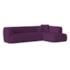 Sofá Modular Oslo Luxuoso Sala de Estar Decoração Luxo 265cm Suede Roxo
