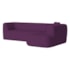 Sofá Modular Oslo Luxuoso Sala de Estar Decoração Luxo 265cm Suede Roxo