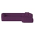 Sofá Modular Oslo Luxuoso Sala de Estar Decoração Luxo 265cm Suede Roxo