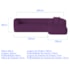 Sofá Modular Oslo Luxuoso Sala de Estar Decoração Luxo 265cm Suede Roxo