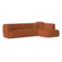 Sofá Modular Oslo Luxuoso Sala de Estar Decoração Luxo 265cm Suede Terracota