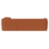 Sofá Modular Oslo Luxuoso Sala de Estar Decoração Luxo 265cm Suede Terracota