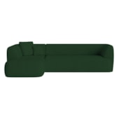 Sofá Modular Oslo Luxuoso Sala de Estar Decoração Luxo 265cm Suede Verde