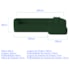 Sofá Modular Oslo Luxuoso Sala de Estar Decoração Luxo 265cm Suede Verde