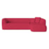 Sofá Modular Oslo Luxuoso Sala de Estar Decoração Luxo 265cm Suede Vermelho