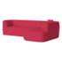 Sofá Modular Oslo Luxuoso Sala de Estar Decoração Luxo 265cm Suede Vermelho