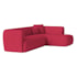 Sofá Modular Oslo Luxuoso Sala de Estar Decoração Luxo 265cm Suede Vermelho