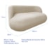 Sofá Nimbus 160cm Orgânico Luxo Sala Recepção 2 Lugares Bouclé Bege