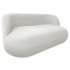 Sofá Nimbus 160cm Orgânico Luxo Sala Recepção 2 Lugares Bouclé Branco