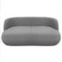 Sofá Nimbus 160cm Orgânico Luxo Sala Recepção 2 Lugares Bouclé Cinza