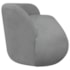 Sofá Nimbus 160cm Orgânico Luxo Sala Recepção 2 Lugares Bouclé Cinza