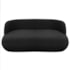 Sofá Nimbus 160cm Orgânico Luxo Sala Recepção 2 Lugares Bouclé Preto
