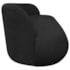 Sofá Nimbus 160cm Orgânico Luxo Sala Recepção 2 Lugares Bouclé Preto