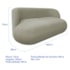 Sofá Nimbus 160cm Orgânico Luxo Sala Recepção 2 Lugares Bouclé Verde Oliva