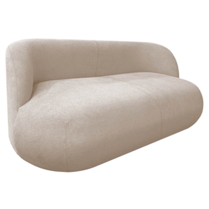 Sofá Nimbus 160cm Orgânico Luxo Sala Recepção 2 Lugares Linho Bege