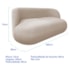 Sofá Nimbus 160cm Orgânico Luxo Sala Recepção 2 Lugares Linho Bege