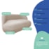 Sofá Nimbus 160cm Orgânico Luxo Sala Recepção 2 Lugares Linho Bege