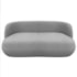 Sofá Nimbus 160cm Orgânico Luxo Sala Recepção 2 Lugares Linho Cinza Claro