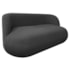 Sofá Nimbus 160cm Orgânico Luxo Sala Recepção 2 Lugares Linho Cinza Escuro