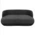 Sofá Nimbus 160cm Orgânico Luxo Sala Recepção 2 Lugares Linho Cinza Escuro