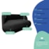 Sofá Nimbus 160cm Orgânico Luxo Sala Recepção 2 Lugares Linho Preto