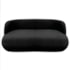Sofá Nimbus 160cm Orgânico Luxo Sala Recepção 2 Lugares Linho Preto