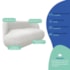 Sofá Nimbus 180cm Orgânico Luxo Sala Recepção 3 Lugares Bouclé Branco