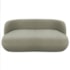 Sofá Nimbus 180cm Orgânico Luxo Sala Recepção 3 Lugares Bouclé Verde Oliva
