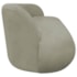Sofá Nimbus 180cm Orgânico Luxo Sala Recepção 3 Lugares Bouclé Verde Oliva