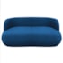 Sofá Nimbus 180cm Orgânico Luxo Sala Recepção 3 Lugares Linho Azul Royal
