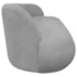 Sofá Nimbus 180cm Orgânico Luxo Sala Recepção 3 Lugares Linho Cinza Claro