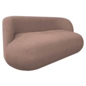 Sofá Nimbus 180cm Orgânico Luxo Sala Recepção 3 Lugares Linho Rose