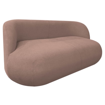 Sofá Nimbus 180cm Orgânico Luxo Sala Recepção 3 Lugares Linho Rose