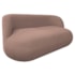 Sofá Nimbus 180cm Orgânico Luxo Sala Recepção 3 Lugares Linho Rose