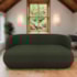 Sofá Nimbus 180cm Orgânico Luxo Sala Recepção 3 Lugares Linho Verde