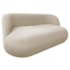 Sofá Nimbus 200cm Orgânico Luxo Sala Recepção 3 Lugares Bouclé Bege