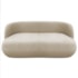Sofá Nimbus 200cm Orgânico Luxo Sala Recepção 3 Lugares Bouclé Bege