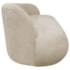 Sofá Nimbus 200cm Orgânico Luxo Sala Recepção 3 Lugares Bouclé Bege