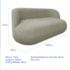 Sofá Nimbus 200cm Orgânico Luxo Sala Recepção 3 Lugares Bouclé Verde Oliva