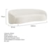 Sofá Orgânico Luxo Recepção 220cm Amore Bouclé Branco