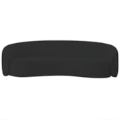 Sofá Orgânico Luxo Recepção 220cm Amore Bouclé Preto